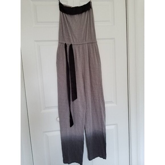 ATM Anthony Thomas Melillo Ombr'e Slub Jersey Jumpsuit Concrete Gunmetal Sz M - Picture 2 of 14